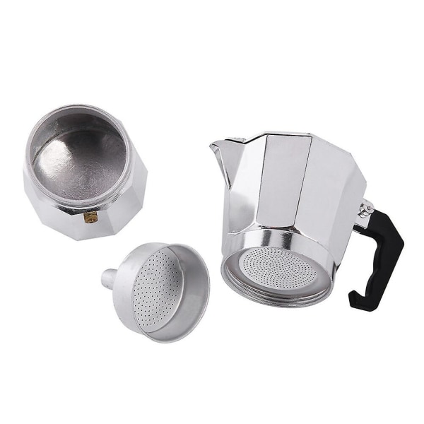 Aluminium Mocha Kaffeekande Tekande Europæisk Stil Kaffemager Ottekantet Kaffeperkolator (6 kopper, 300 ml) Sølv 300 ml Silver 300ml