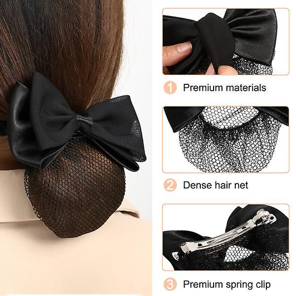 2 stk Sykepleier Ornament Hår Bun Deksel Kvinner Hår Bun Snood Net Snoods Kvinner Hår Nett BunsBlack2 stk Black 2 pcs