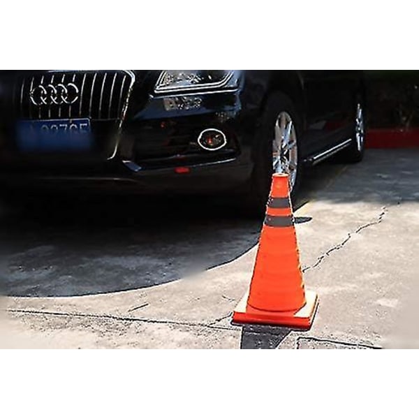 4-pack 45 cm (18 tum) hopfällbara trafikkoner/trafikkoner/flerfunktions pop-up reflekterande säkerhetskoner, orange