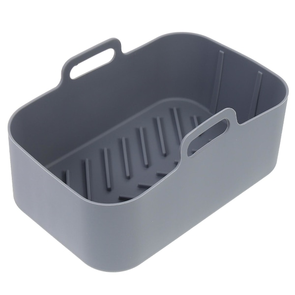 Luftfrityrkurv Silikon Luftfrityrpanne Luftfrityrforing Luftfrityr Bakeplate For Erstatning Grå 20X13X7 Grey 20X13X7CM