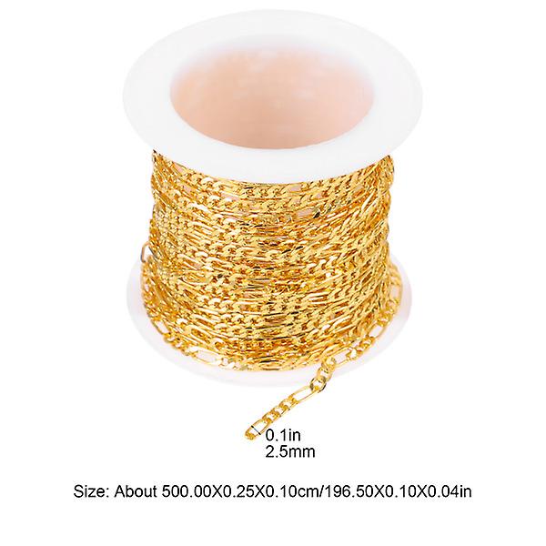 1 rulle av gör-det-själv-halsband Kedja Kopparkedja Gör-det-själv-halsband Smycken Kedja MaterialGolden500X0,25CM Golden 500X0.25CM