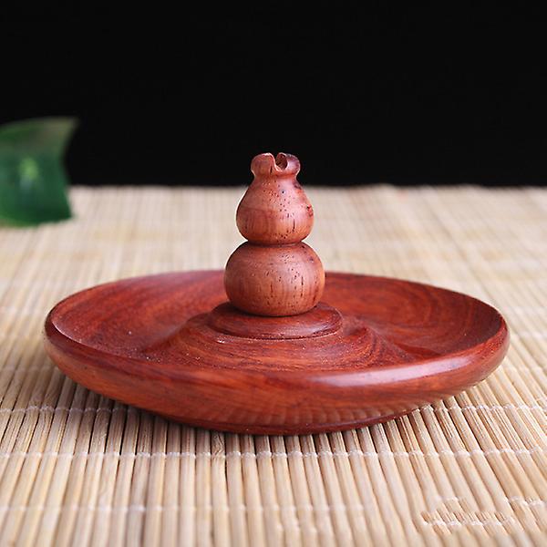 Rökelsehållare i rosenträ med Buddha-insats, för myggspiral och rökelsepinnar, dekoration 10*10*5.2cm