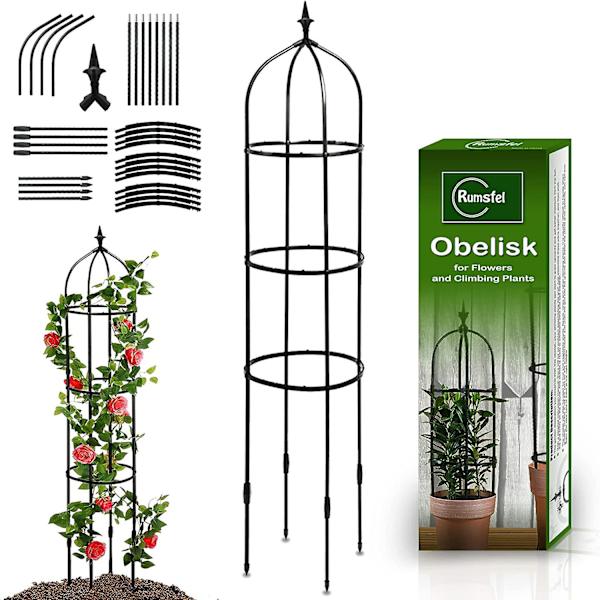 Have Obelisk, Klatreplante Støtte, Haveplante Støtter, Blomst Trellis Tårn Formet Havebue Støtte Til Klatreplanter 90cm