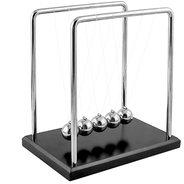 Newtons vuggebalanse Stålkuler Pendelkule Fysikk Vitenskap Pendel Ornamenter Intelligent leketøy Desktop Cradle Tidlig utdanning