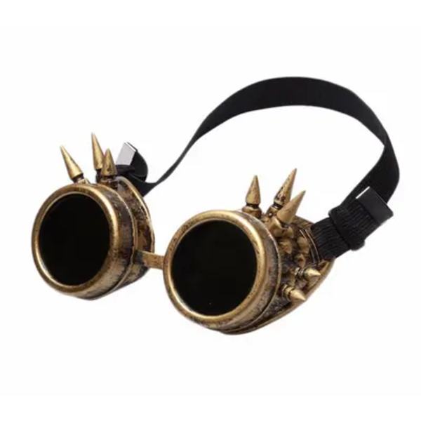 Steampunk Sveise Goth Cosplay, Kobberfarget Ramme Steampunk Viktoriansk Stil Briller med Kompassdesign,