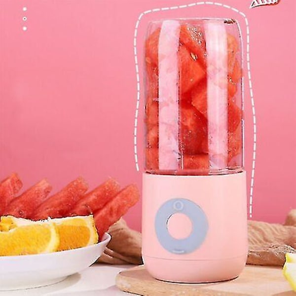 500ml oppladbar elektrisk fruktjuicer Juiceblender Hjem Kjøkkenverktøy Rosa Pink