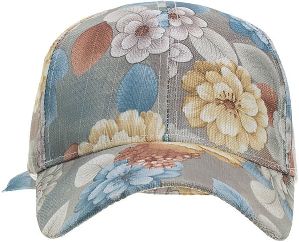 Blommönstrad baseballkeps för kvinnor, justerbar spänne baktill, solskydd, unisexhatt för utomhusaktiviteter, 54–60 cm