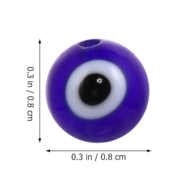 6 st Glaspärlor Tillbehör Onda Ögon Design Glaspärlor Hantverk Tillverkning Charms Blå 0,8X0,8CM Blue 0.8X0.8CM