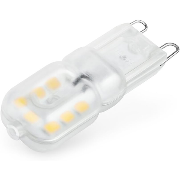G9 3W LED-lampor G9 Bi-Pin-sockel 3W 110V Varmvit LED-lampor för landskapsbelysning, 10-pack, Klar kupa