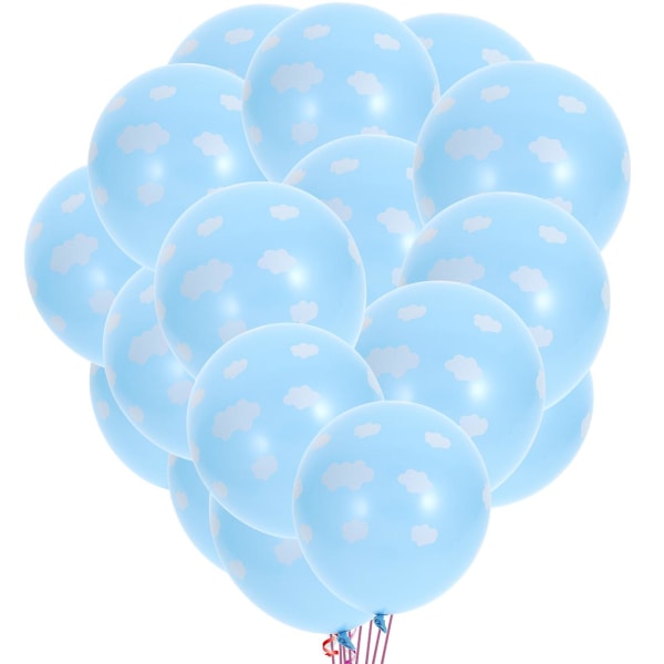 50 st Giant Ballonger Blå Latexballonger Småbarn Himmelballonger Himmel Barn Ljus Pojkfest BallongerBlueM Blue M