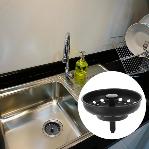 Rostfritt Stål Diskhon Avloppssil Stopp Anti-Igentäppning Köksdiskhon Stopp Matfångare Kran Basin Avlopp F