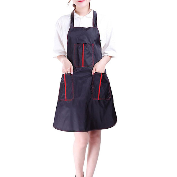 Dame Overalls Frisør Klud Frisør Kappe Hårklippning Barber Kappe Justerbar Bib Ap 75*68cm