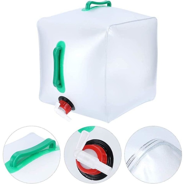 20l Sammenleggbar Vannpose Folding Bucket Container Camping Bærbar Vannbeholder Bærer Vann Crug For Utendørs Bbq Reise, Løping Vandring Camping