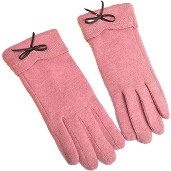 Æstetiske handsker i fin uld - vinter koldt vejr udendørs - berøringsskærm termisk varme handsker - kvinder voksne teen piger