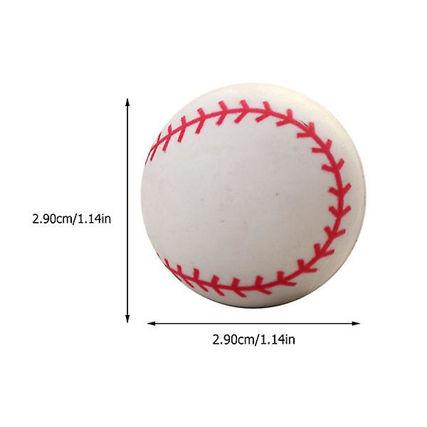 20 kpl Pomppupalloja Baseball-kuviolla Hyppivät Pallot Luovat Palloja Punainen 2,9X2,9CM Red 2.9X2.9CM