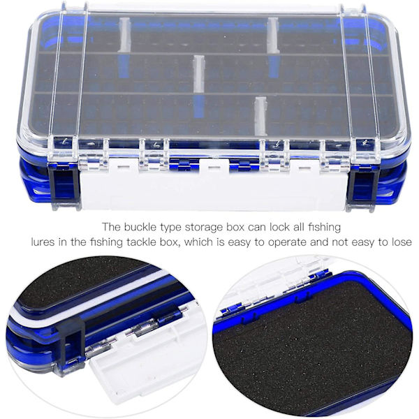 Tackle Box Organizer Fiskeutrustningslådor Bärbara Fiskeutrustningslådor Transparenta Fiskeutrustningsförvaringslådor (transparent blå)