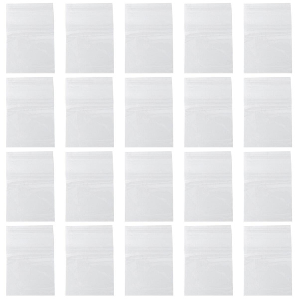 300 st Glas Snacksbehållare Plast Cellopåse Självhäftande Förslutningsbara Påsar Transparent Cellofanpåsar White 20x12cm