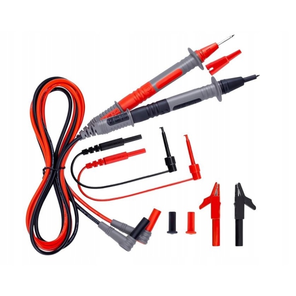 Universal Multimeter Tillbehör Silikonkabel Extra Spets Sonda Penna Kabel Testkabel Extra Fin 8-pack