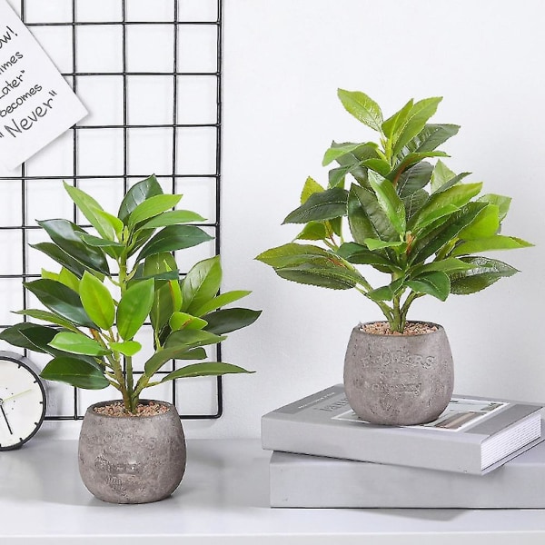 Simulering Grønn plante pottesement Bonsai skrivebordsdekorasjon D