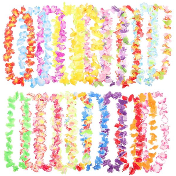 50 kpl Kukkakoristeita Garlandit Koristeluun Havaijilaiset Leis Garland Koristelu Havaiji Kukkakorut Kaulakoru Sim 50pcs