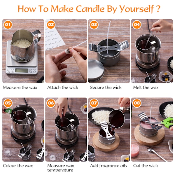 DIY Aromaterapi Ljus | Hemgjort Doftande Ljus Luftfräschare Mainstays Tealight Ljus Hemgjort Aromaterapi DIY Ljus Kit Kit