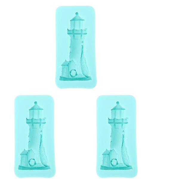 3pcs Silicone Cake Mold Lighthouse Shape Sugar Cake Mold Diy Cake Molds Chocolate Baking Molds3pcs10