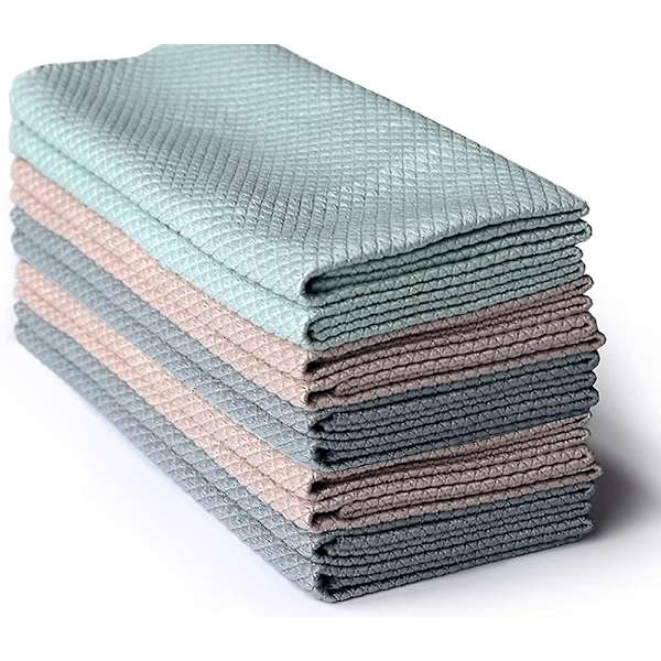 12-pack Multifunktionella Mikrofiber Rengöringsdukar för Badrum Hem Kökskontor Bil Motorcykel, Flerfärgade, 40 X 30cm