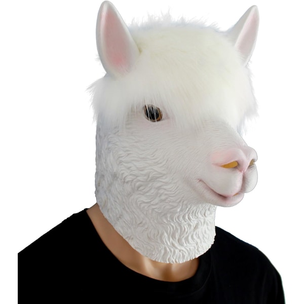 1 stk Halloween kostyme Fest Latex Mask Dyrehode Alpakka Kamel Forkledning