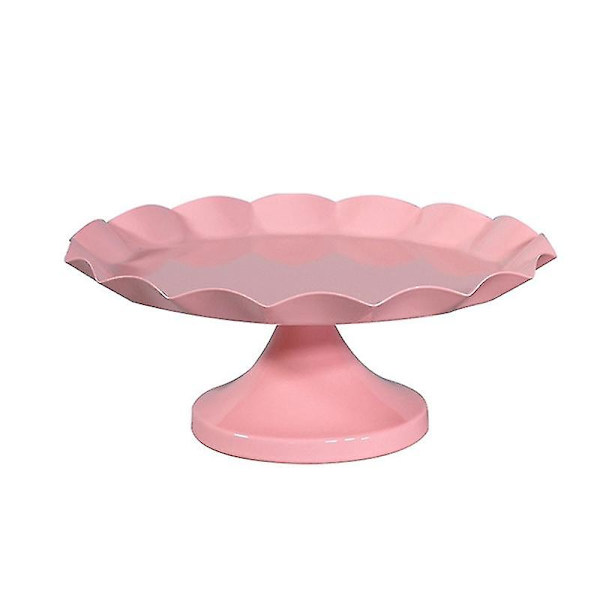 Romantisk Pink Kagebakke Bryllupsrekvisitter Jern Kage Stativ Snack Bakke B