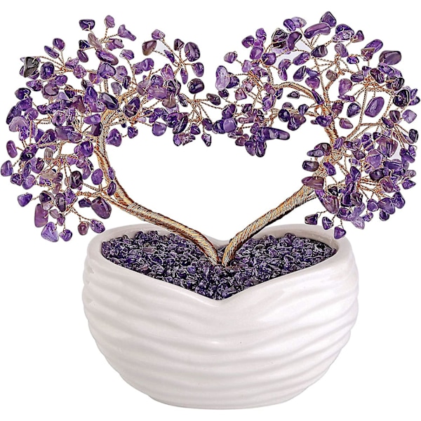 Livets Træ Hjerte Dekoration Natursten DIY Healing Reiki Healing Sten Små Dyrebare Energisten Feng Shui Hjem Kontor Dekoration