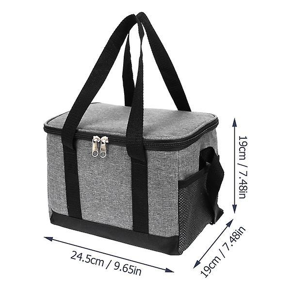 Termisk Bento Väska Isolering Lunchväska Picknick Matväska Bärbar Isolering Väska För Camping Grå 24.5X19X19CM Grey 24.5X19X19CM