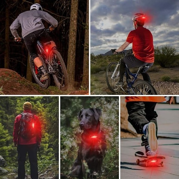 RYI) 2-pak LED baglygter til cykel, ekstra lyse og USB-genopladelige