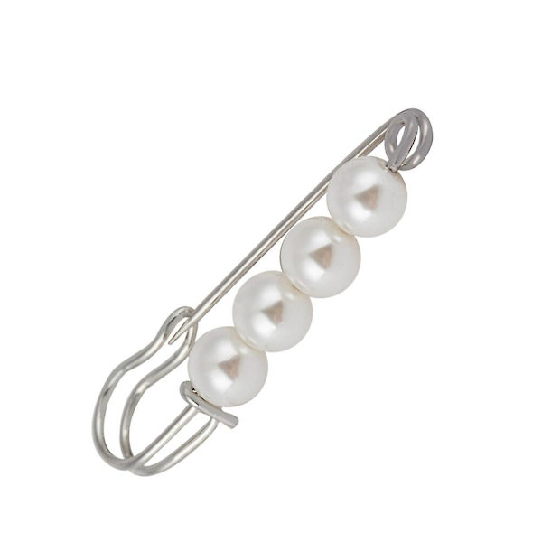 Stor Pärl Nål Sjal Brosch Nål Sjal Pärl Brosch Lapel Nål Brosch Smycken (x1871 Vit)Vit White