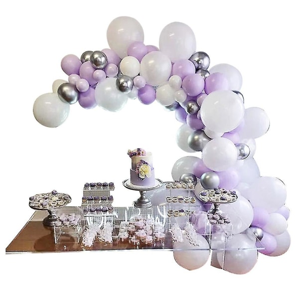 103 stk ballongkransbuesett, lilla ballonger som er kompatible med festdekor