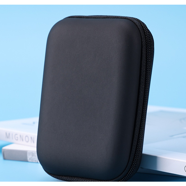 Mini firkantet EVA Bluetooth-kompatibel hodetelefonboks kabeloppbevaringsboks Helt ny