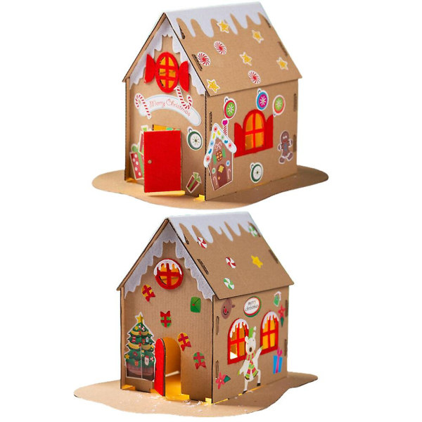 2 uppsättningar Kreativa handgjorda koja Gör-det-själv-materialsats barn lysande hemgjord koja, sorterad färg Assorted Color