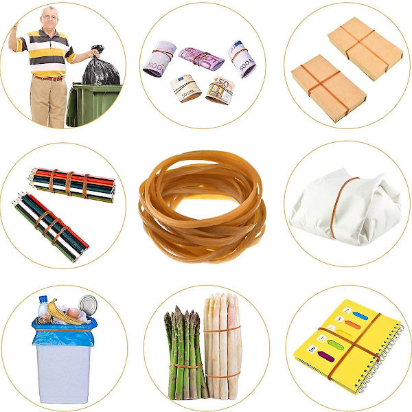 Gummiband 100 st Stretcha Gummiband Elastiska Band Allmänna Syften Elastiska Stretcha Band Robusta Gummiband För Hem- Eller Kontorsbruk