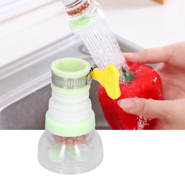 360 ° roterande kranmunstycksvattenfilter 3PCS filterspray kran vattenbesparande enhet trycksduschkran