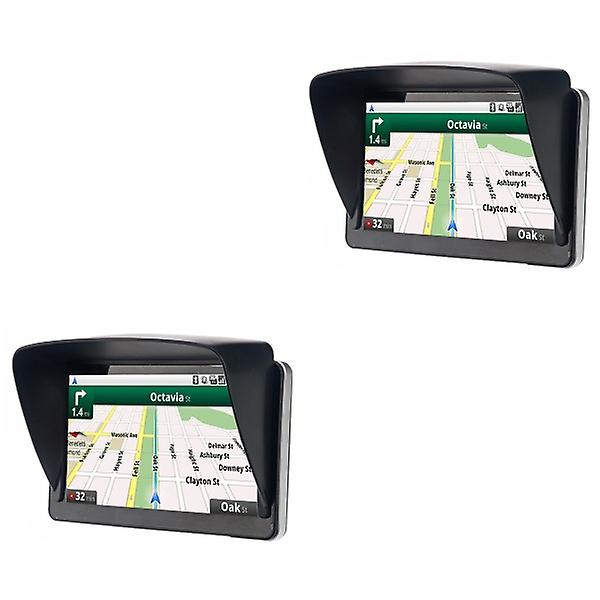 3 stk Universal Antirefleks Solskjerm Solskjerm For 7-tommers Bil GPS Navigator (svart)2stk 2pcs