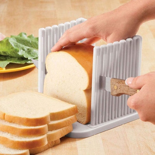 Sammenleggbar Brødskjærer & Guide Loaf Toast Kutter Bærbar Sandwich Maker Skjære Guide Verktøy For Brød Kaker Loaf (1 stk)