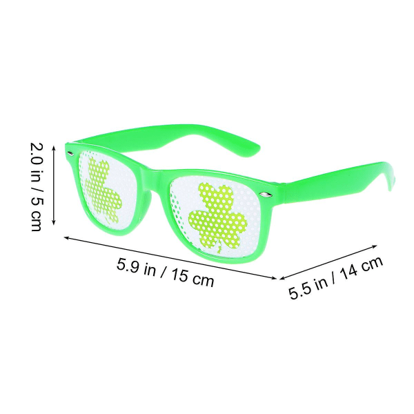 Grön Shamrock-tryckt Glas i Plast för Kostymfest för Män och Kvinnor