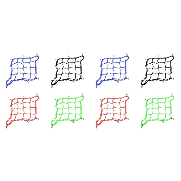 12 stk. Heavy-duty cykellastnet Praktiske motorcykelnet Net til bagage 8 stk. 26X26CM 8 pcs 26X26CM