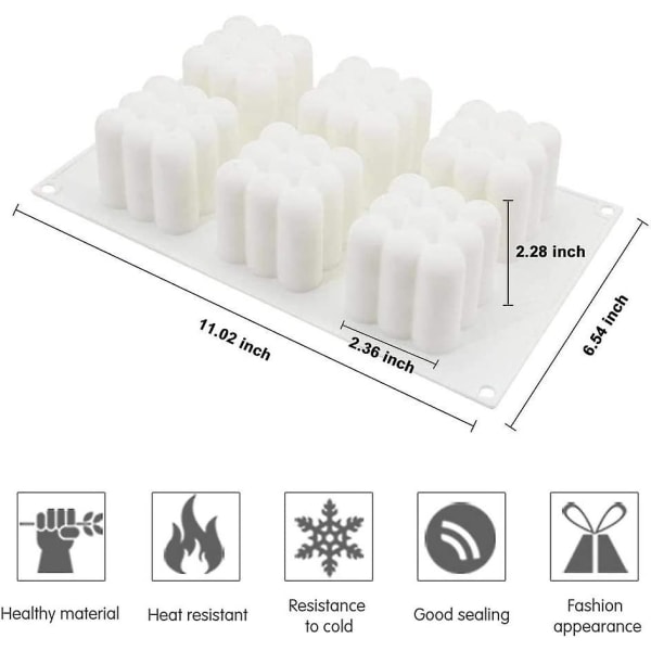 Terningforme, Silikonform Bage Chokolade Kage Og Lavning Af 3D Håndlavede Lys, DIY Værktøjer Til Mousse Dessert Gele Is 6 Hulrum 6 Cavity