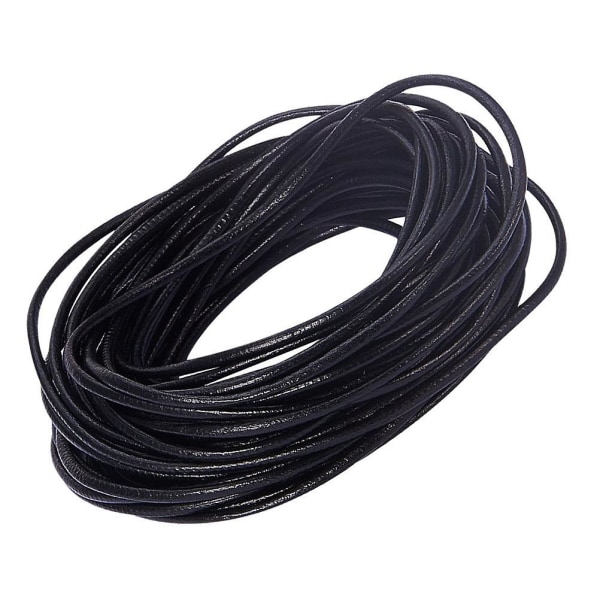 1 Roll Of Jewelry Making Rope Diy Accessory Cowhide Rope Hand Woven Rope (black)Black2mm