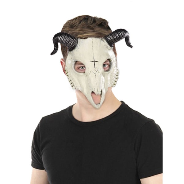Halloween get-up getmask, (Vit, medelstorlek), 3D realistisk, mjuk och bekväm