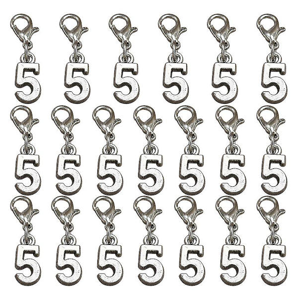 20 kpl Seosat, 5 Muotoa, Seos, Hummerilukko, DIY Arabialaiset Numerot, Ripustuskorut, Korujen Teon Tarvikkeet, Korvakoruille, 2.2 * 1.8 * 0.8cm 2.2*1.8*0.8cm