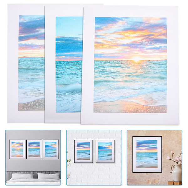 1 Sarja Merirannan Canvas-seinätaidetta, Canvas-ranta-auringonpaisteen painatus taidetta olohuoneeseen, makuuhuoneeseen