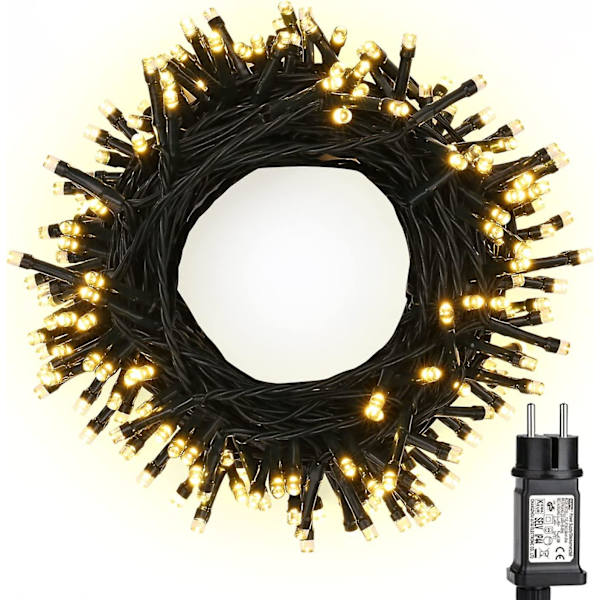 20m 200 LED-ljusslingor för inomhus och utomhus Julbelysning 8 lägen Vattentäta LED-ljusslingor för julbröllop Fest Sovrumsdekoration, Grön Wi