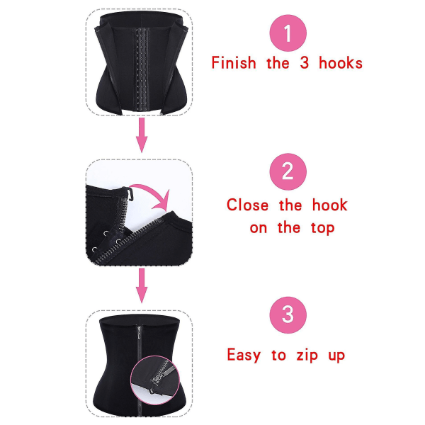 Tre-brystet Spenne Kroppsformende Korsett Midjebelte Midjebelte Tynt Midjekorsett Restriksjonsbelte Justerbart Midjebelte Shapewear2xL 2xL