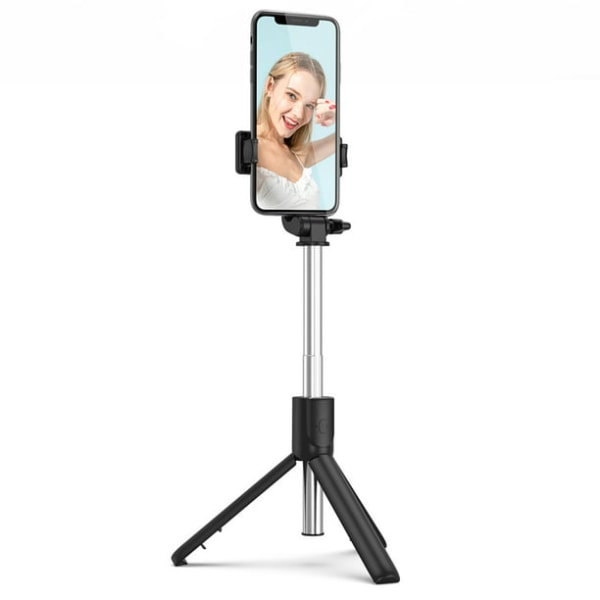 Selfie stick-mobilstativet stöder bluetooth, fjärrkontroll och kan utökas till ett enda ben.